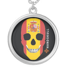 HANDSKULL Spain,Happy skull,Spain flag Jewelry
