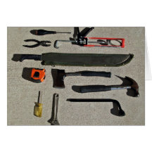 Handtools in display greeting cards