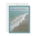Handwriting Beach Destination Wedding Invitation invitations