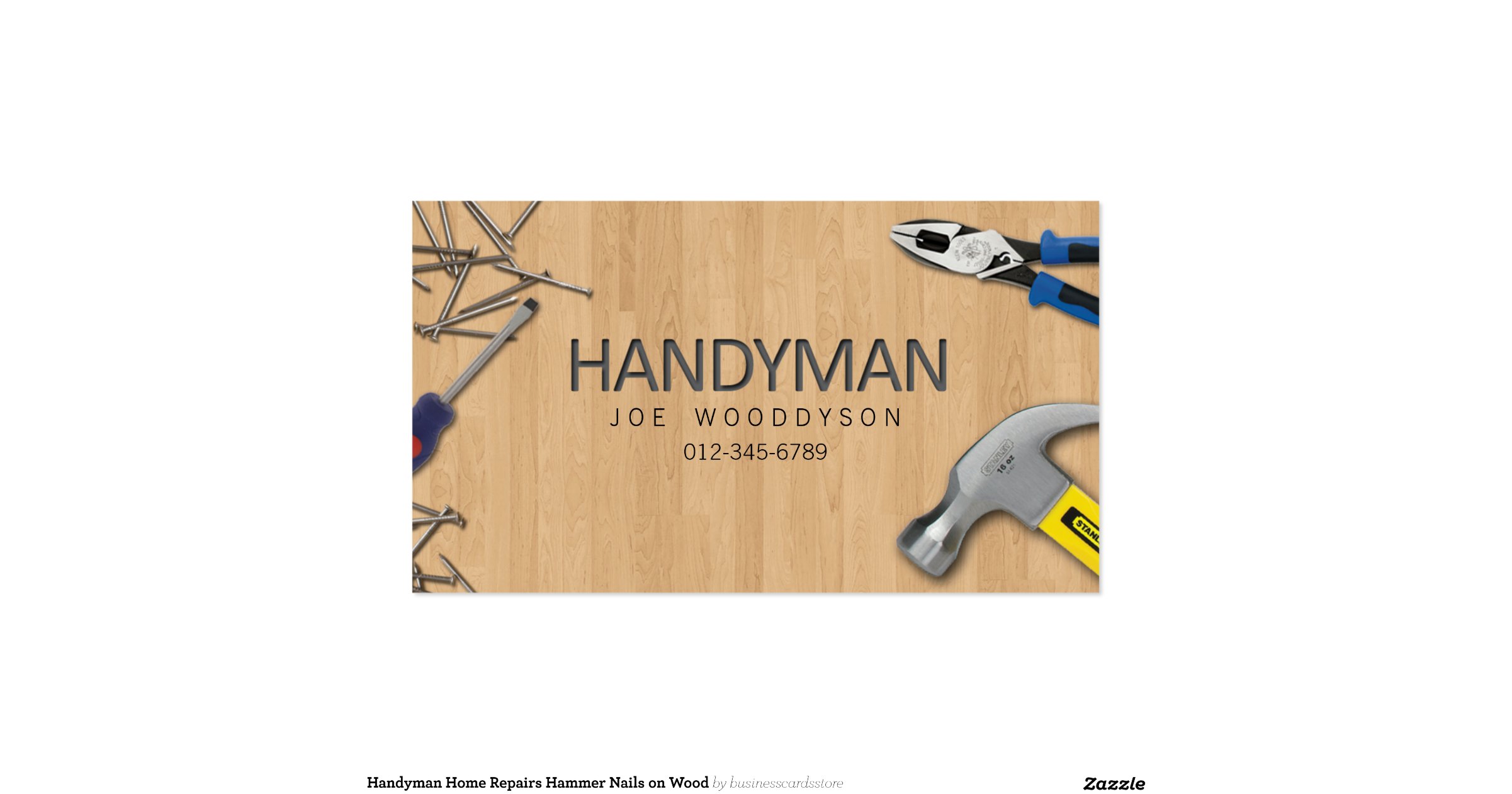 home-repair-handyman-large-business-cards-pack-of-100-zazzle