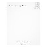 Handyman Sketch in Black and White Business Customized Letterhead