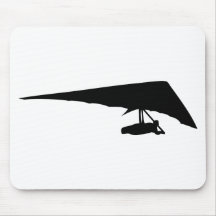 hang glider black icon mouse mats