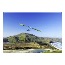 Hang Glider, Otago Peninsula, near Dunedin, Photographic Print