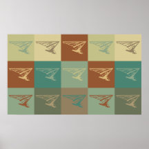 Hang Gliding Pop Art Poster