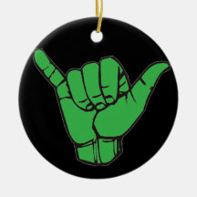 Hang Loose Green Ornaments