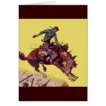 Hang On Cowboy Greeting Card