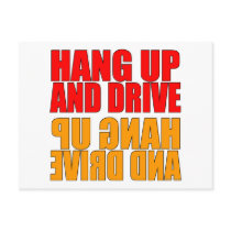 Hang Up and Drive Car Slogan Post Card
