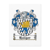 Hanger Family Crest Post Cards