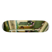 Hanging Baskets on Porch Custom Skateboard