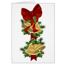 Hanging Bells Christmas Card