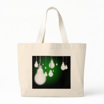 Hanging bulbs tote bags