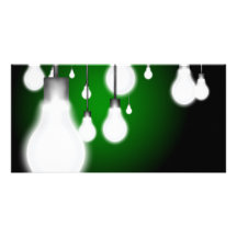 Hanging bulbs custom photo card