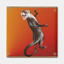 Hanging Ferret Magnet