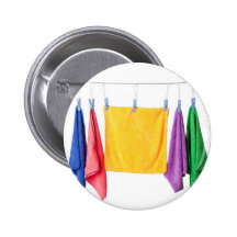 Hanging microfiber towels buttons