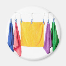 Hanging microfiber towels magnets