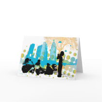 hanging out with the gang greeting card