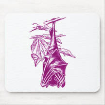 Hanging Sleeping Bat (Pink Version) Mouse Pads