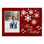 Hanging Snowflake Photo Christmas Card