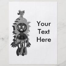 Hanging Teddy Black & White Negative Full Colour Flyer
