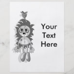 Hanging Teddy Grey Black & White Custom Flyer