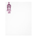 Hanging Teddy Pink Customized Letterhead