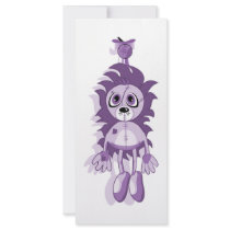 Hanging Teddy Purple