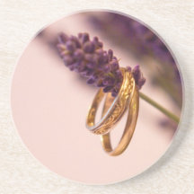 Hanging Wedding Bands Beverage Coaster