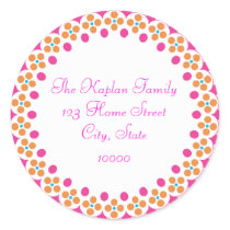 Hanna Bethany Envelope Seal bat mitzvah invitation Round Stickers