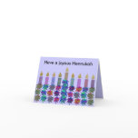 Hannukah Flower Menorah Cards