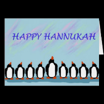 Hannukah penguins cards