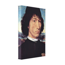 Hans Memling - Man holding Coin of Emperor Nero Stretched Canvas Prints