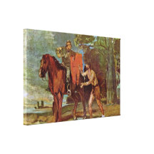 Hans von Marees - St Martin and the beggar Canvas Prints