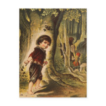 Hansel Entering the Woods with Breadcrumbs Post Card