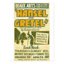 Hansel et Gretel - opéra par Engelbert Humperdinck Cartes Postales