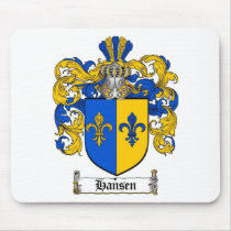 HANSEN FAMILY CREST -  HANSEN COAT OF ARMS MOUSE PADS