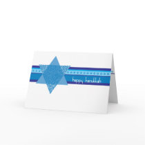 Hanukkah Card with Jewish Stars