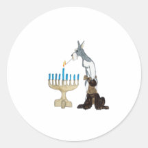 Hanukkah - Chanukah card Round Stickers