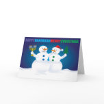 Hanukkah Christmas Snowmen Card