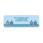 Hanukkah Dreidels Return Address Label