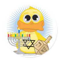 Hanukkah Duck Stickers