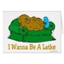 HANUKKAH FUNNY GIFTS 'I WANT TO BE A LATKE' CARD