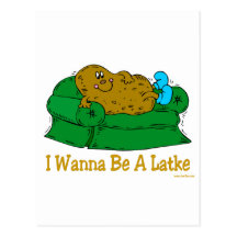 HANUKKAH FUNNY GIFTS 'I WANT TO BE A LATKE' POST CARDS