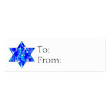 Hanukkah Jewish Star Gift Tags Business Cards