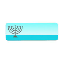 Hanukkah Label Menorah
