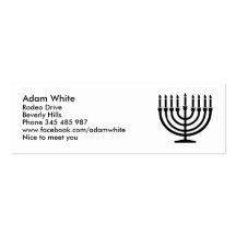 Hanukkah Menorah Business Card Template