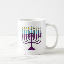 Hanukkah Menorah Shalom Mug