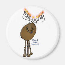 Hanukkah moose! refrigerator magnets