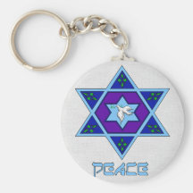 Hanukkah Peace Art Key Chain