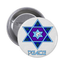 Hanukkah Peace Art Pinback Button