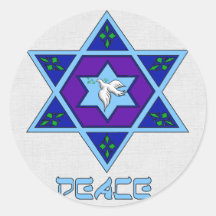 Hanukkah Peace Art Sticker